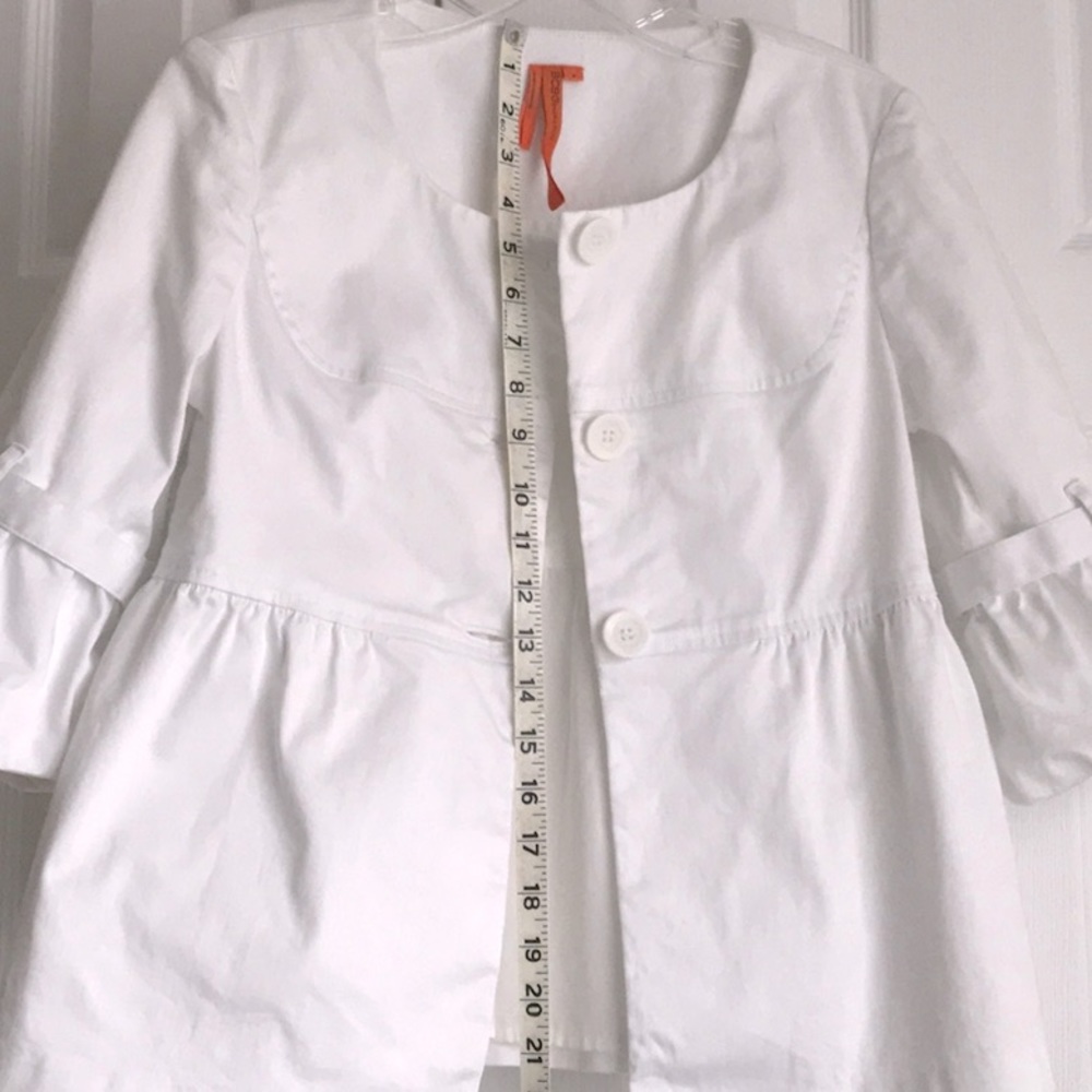 Bcbgeneration Puff Sleeve Top Jacket Lined Cotton - image 5